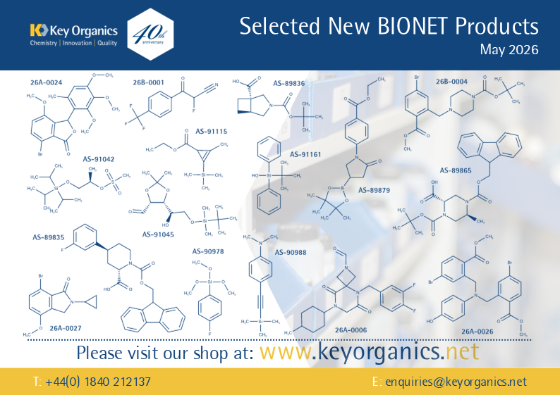 New BIONET compound releases for May 2026