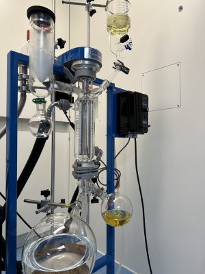 2” wiped-film still specifically for the distillation of heat sensitive materials